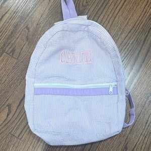 Mint CALLIE backpack - Personalized Lilac Kids Backpack with Front Pocket